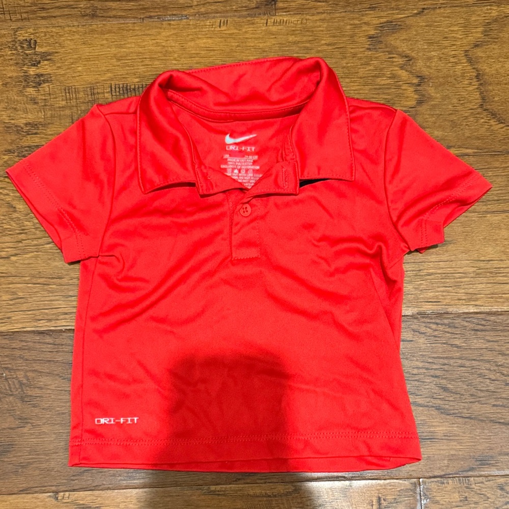 Nike Kids Bright Red Dri-FIT Polo